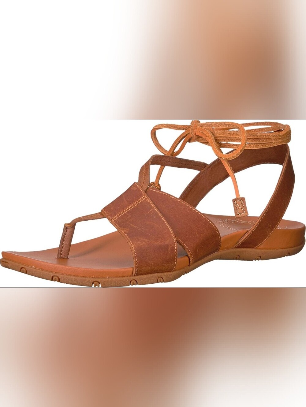 Chaco Maple Sage Leather Gladiator Sandals Women’s 12 Cognac Lace Up Boho